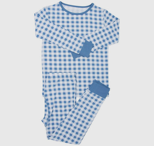 Blue Gingham Bamboo Pj’s