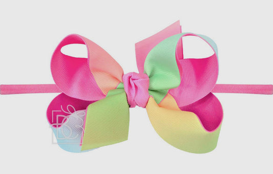 Rainbow Skinny Headband Bow