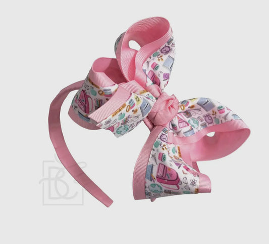 Back To School XL Bow Headband