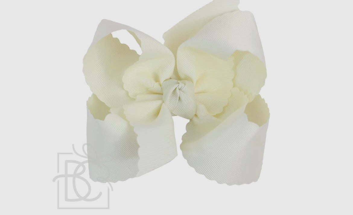 X-Large Antique White Bow 5.5”