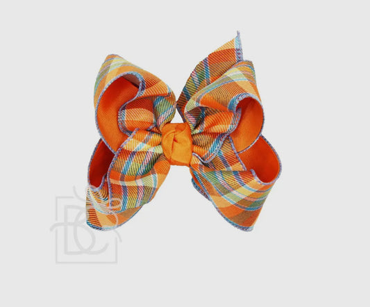 Fall Plaid Bow 5.5”