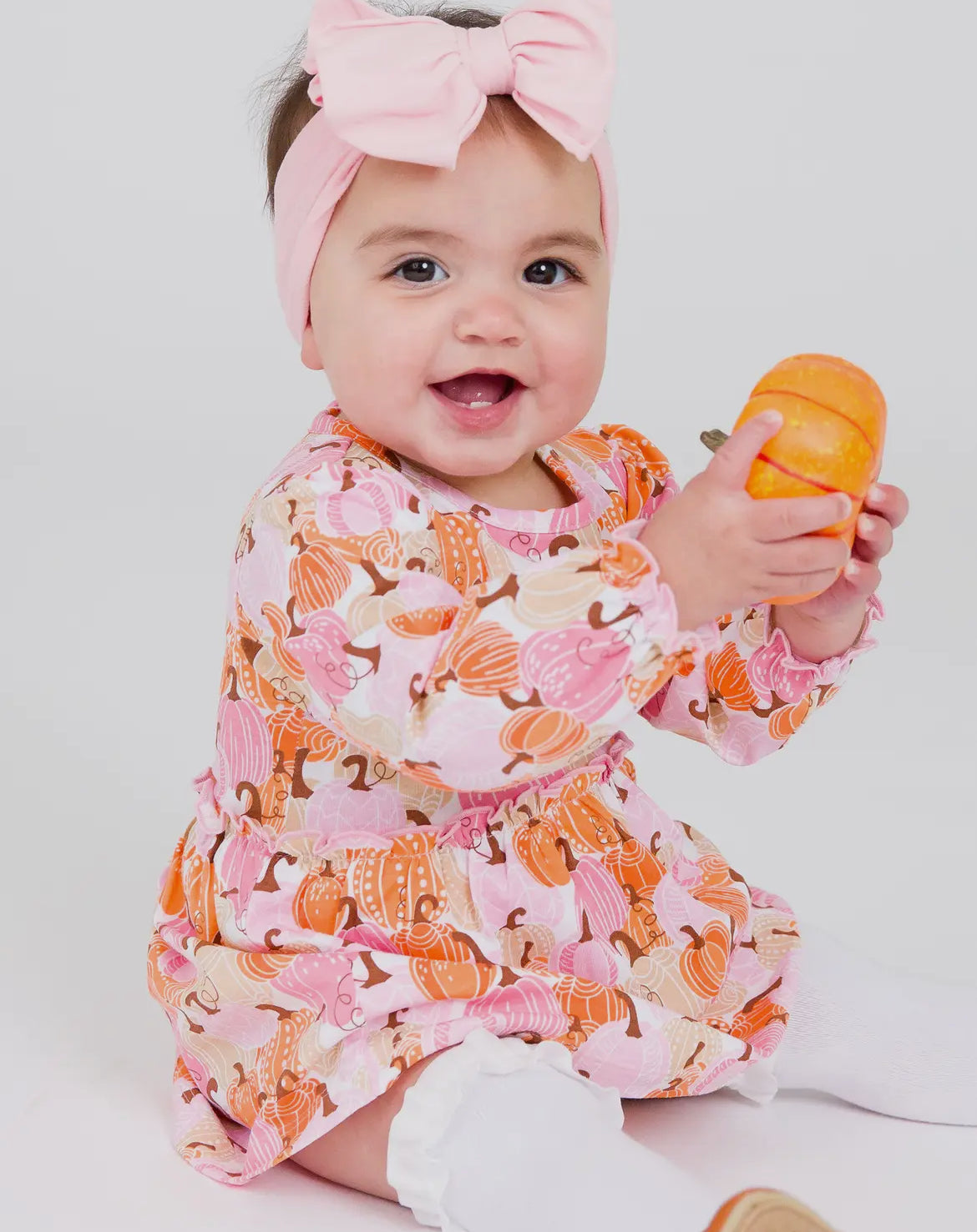 Pumpkin patch skirted romper