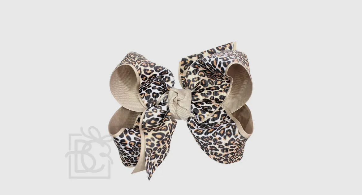 Layered Leopard Bow 4”