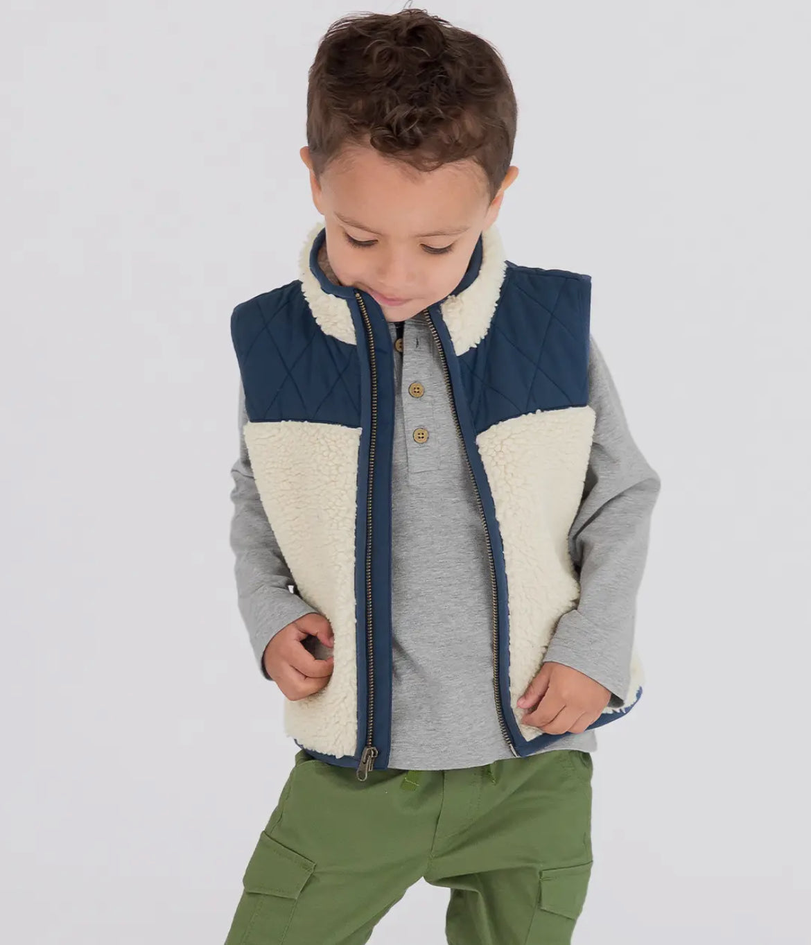 Navy Quilted Vest