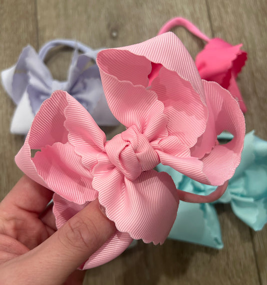 Pink Skinny Headband Bow