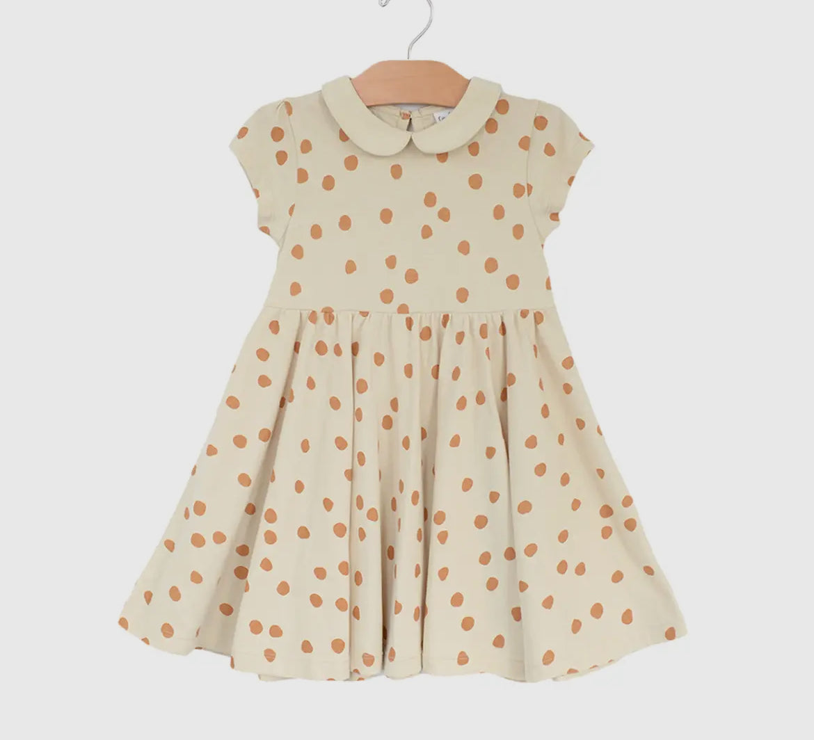 Collar Twirl Dress - Dots