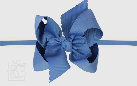 5.5” denim blue bow