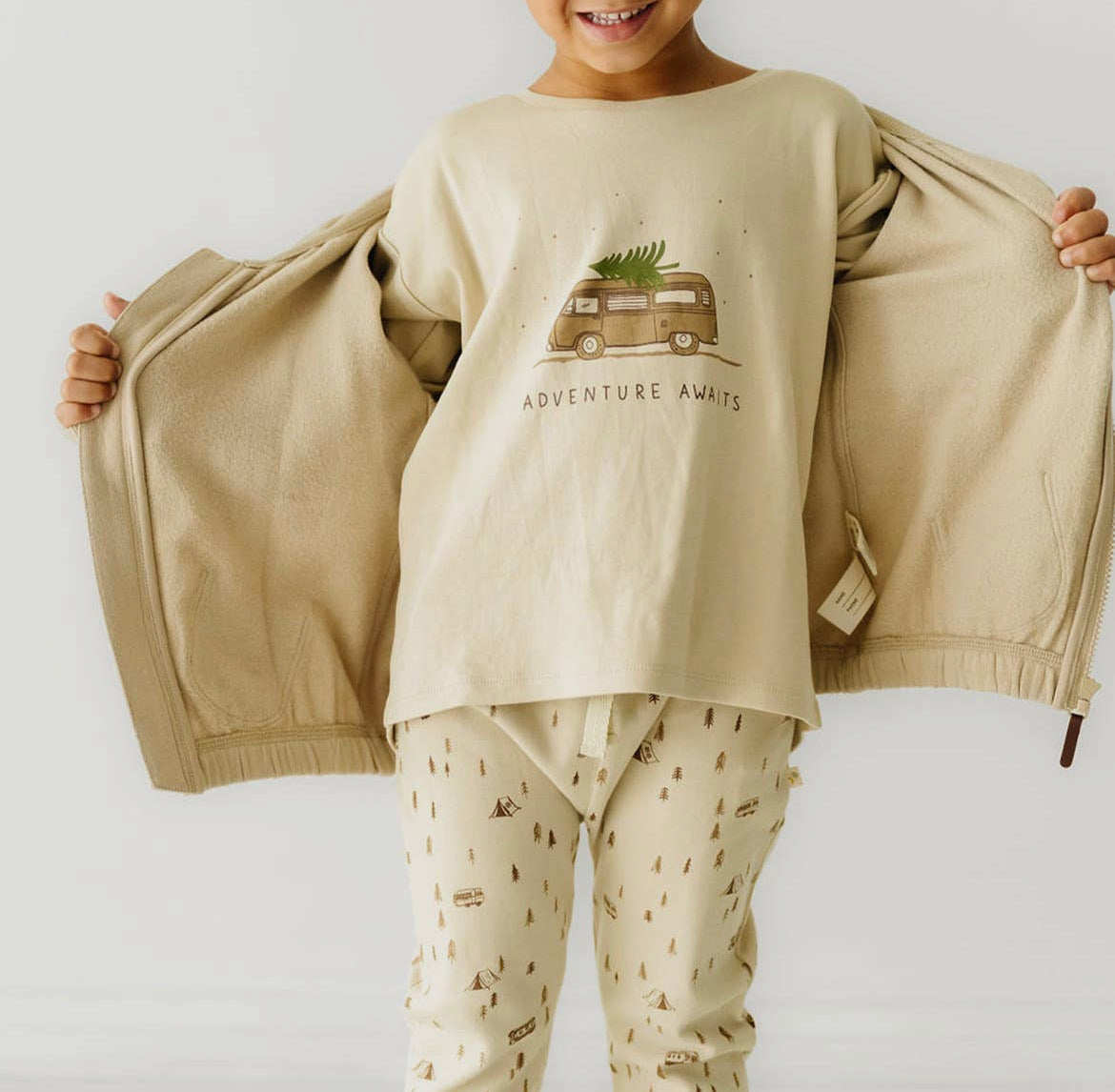 Organic Long Sleeve Tee & Pant Set - Adventure Awaits