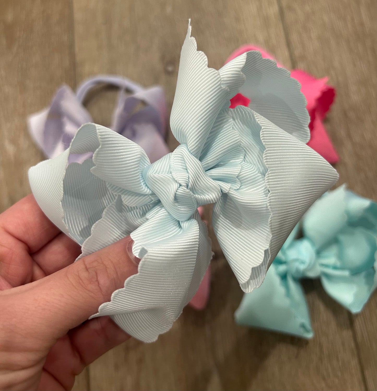 Powder Blue Skinny Headband Bow