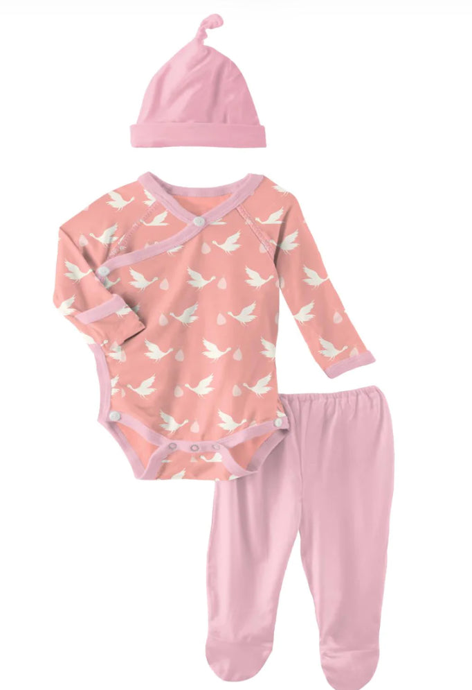 Pink Stork Set - Kickee Pants