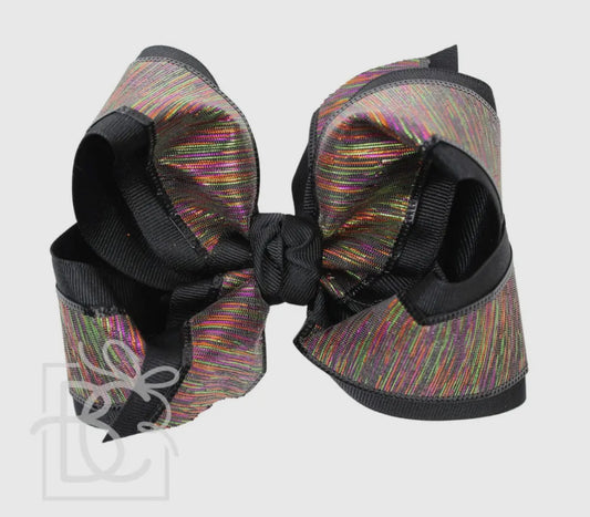 Hologram Striped Bow 5.5”