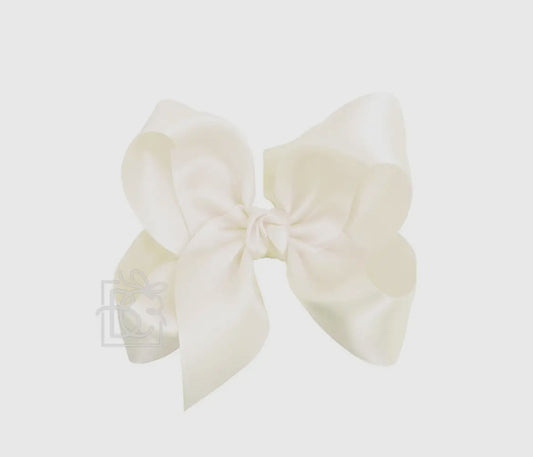 Antique White Satin Bow 5.5”