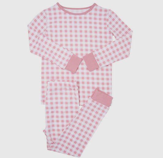 Pink Gingham Bamboo Pj’s