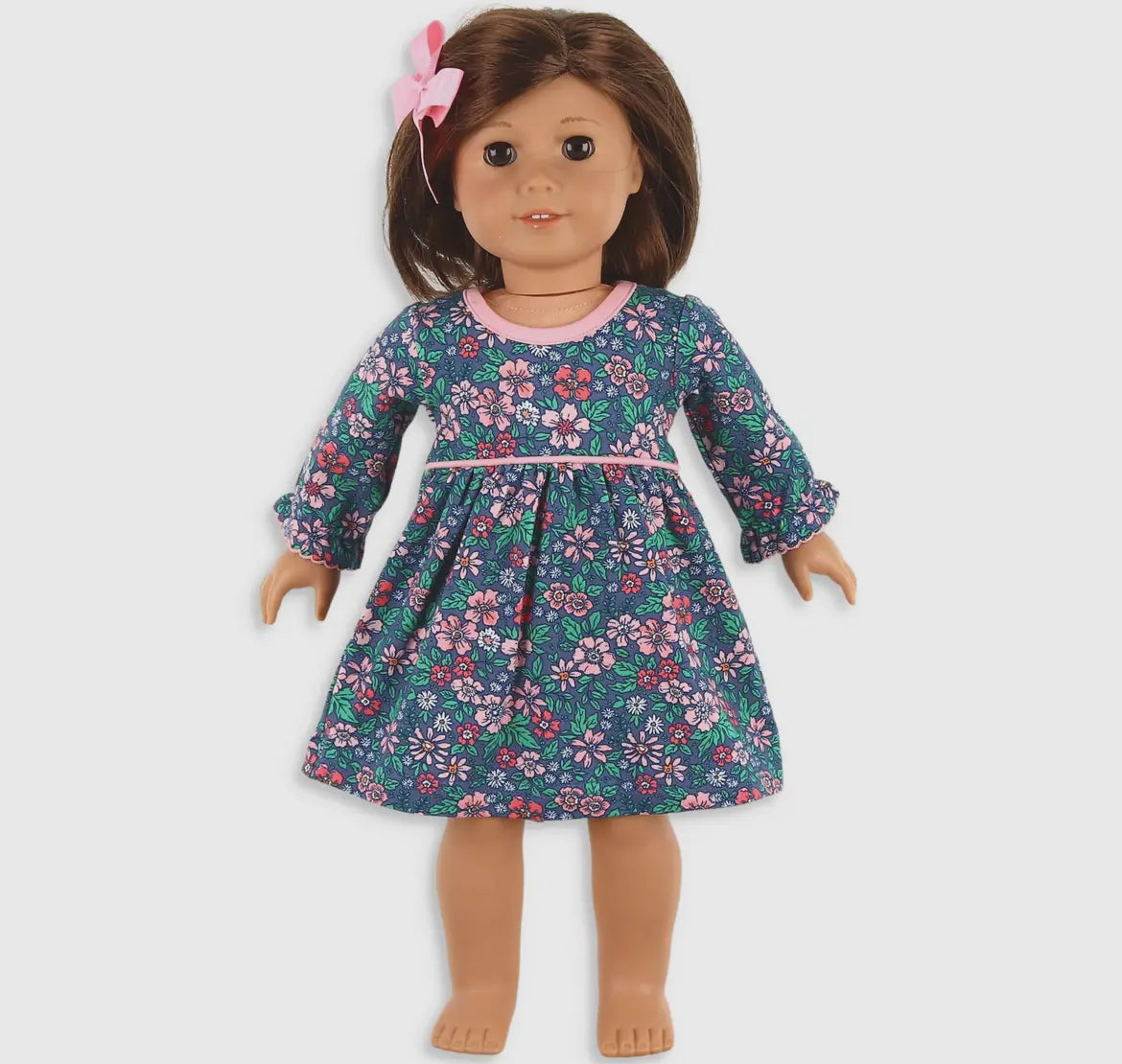 Midnight Poppy Doll Dress