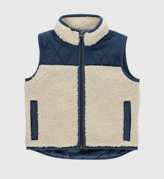 Navy Quilted Vest